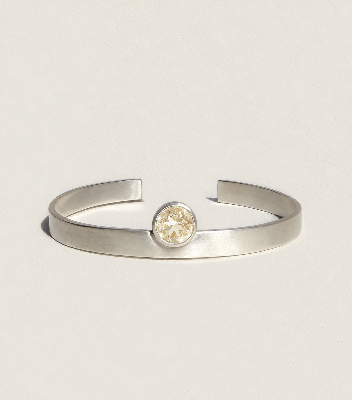 Object Silver Cuff — Round, Sunstone